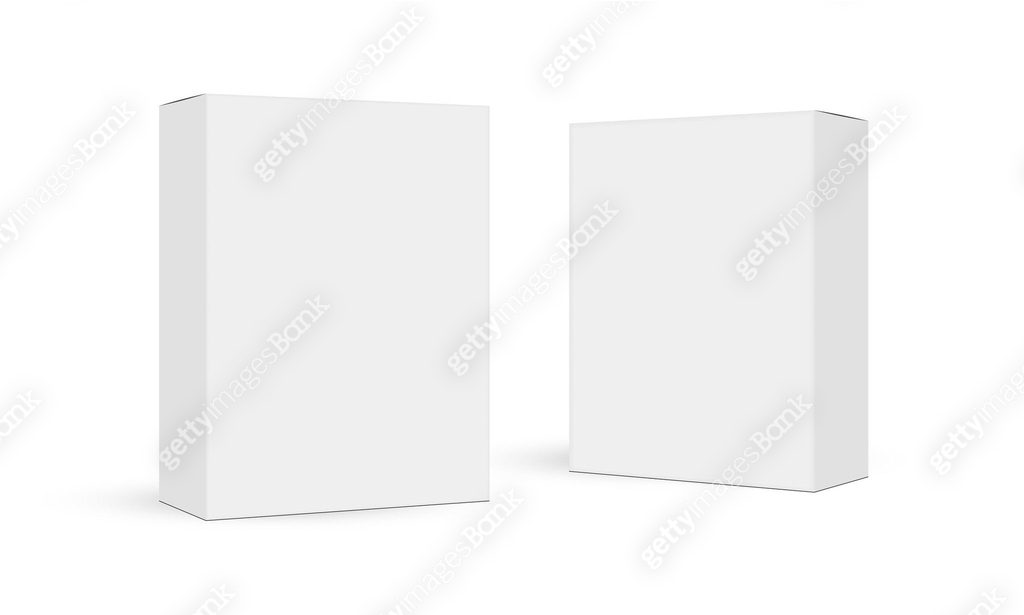 Two Paper Rectangular Packaging Boxes, Side View 이미지 (2153672800) 일러스트 ...