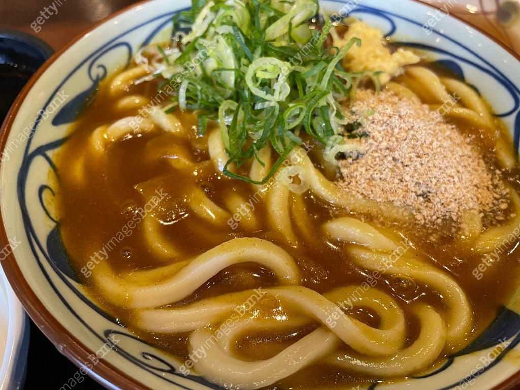 Udon noodles with curry topping 이미지 (2151676476) - 게티이미지뱅크