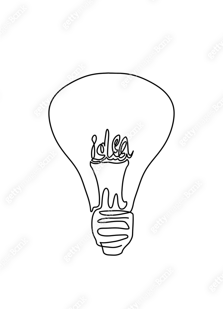 Light Bulb Continuous Line Continuous line drawing of Vintage Light bulb 이미지 (2156314595) 일러스트, 무료 ...
