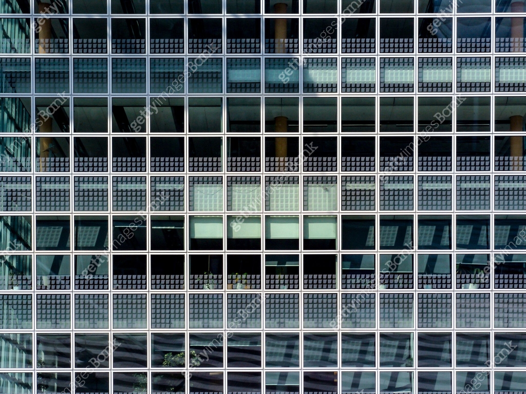 Checkerboad Building modern office building facade made of glass with checkerboard pattern ...