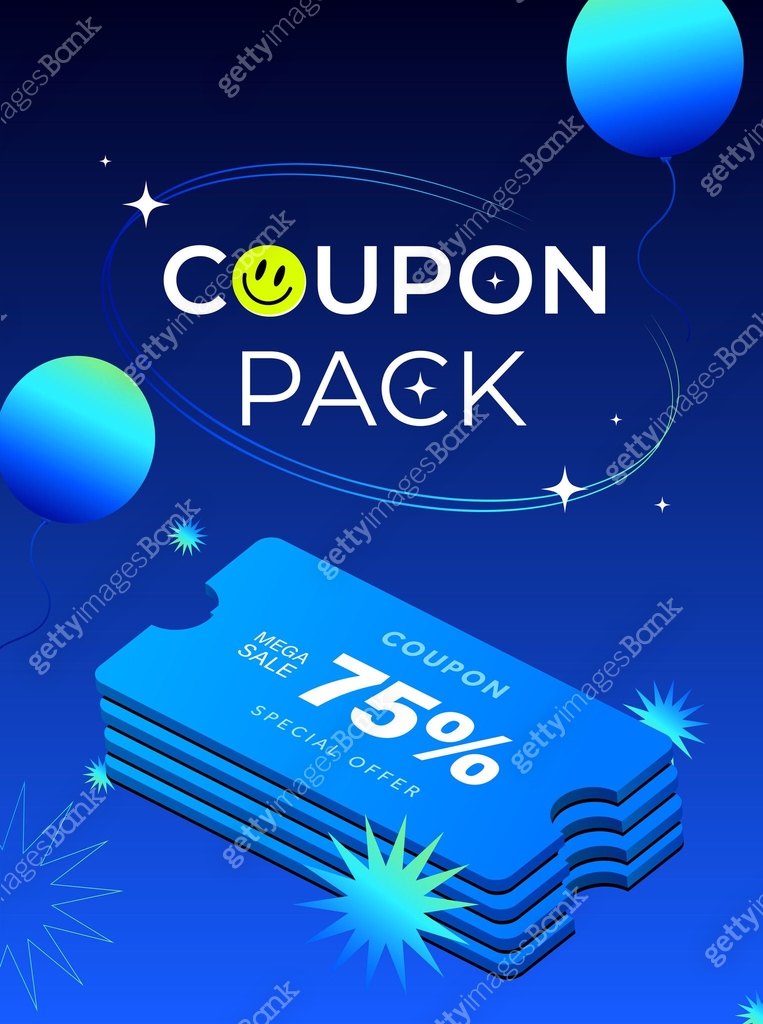 3d coupon pack, stack of coupons giveaway banner template with coupon ...