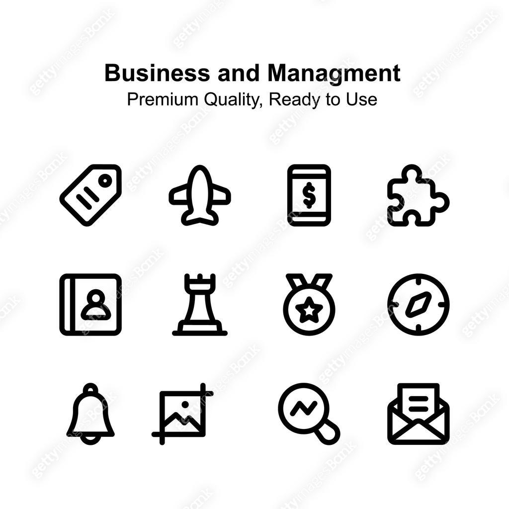 Take a look at this amazing business and management icons set. 이미지 ...