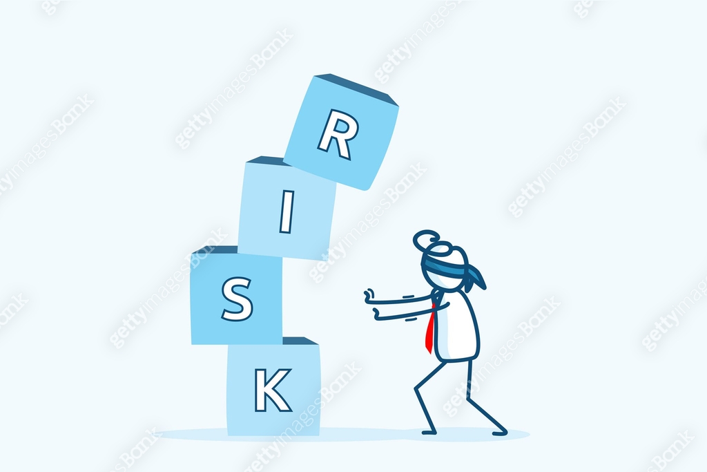 businessman stick figure character blindfold accidentally mistake make ...