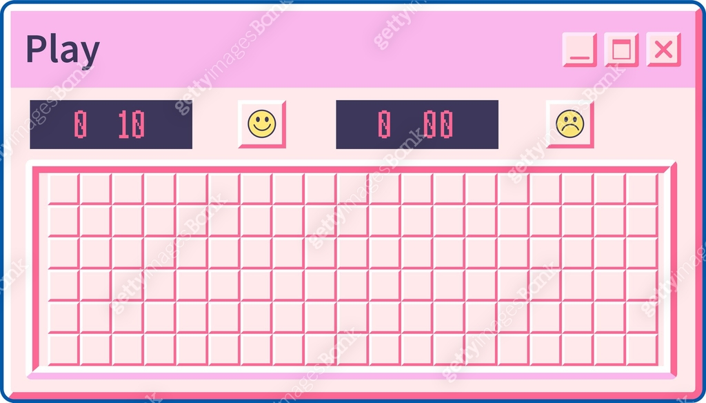 Interface of sapper game, dialog box with score 이미지 (2161115495) 일러스트 ...