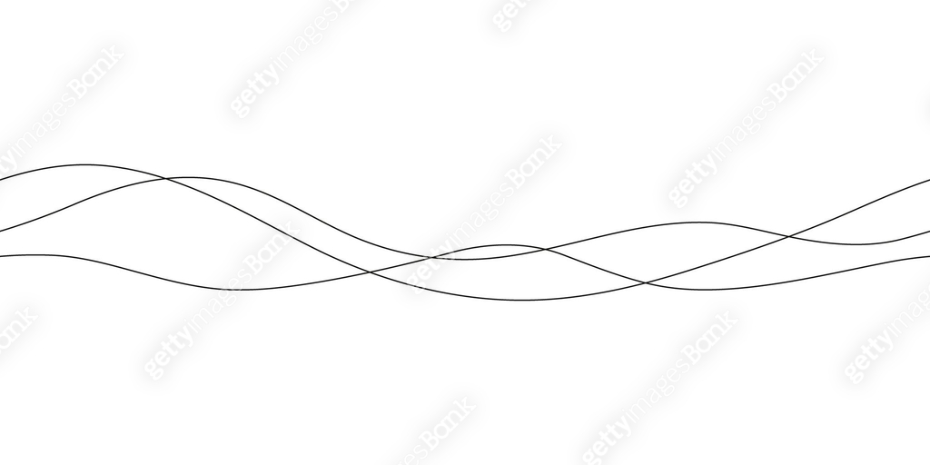 Continuous Wave Line Continuous line in form curve wave, seamless abstract pattern. Wavy ...