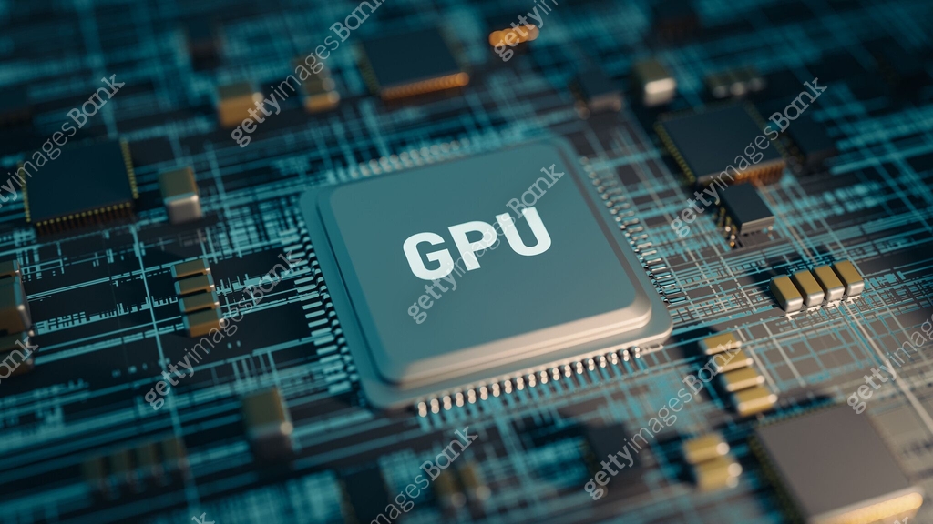 GPU computing chip of graphics card. 3d rendering 이미지 (2162192877) 일러스트 ...