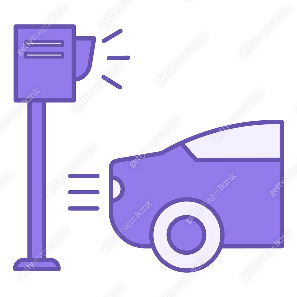Colorful Speed Camera Icon. Vector Icon. Speed Camera On and Fast ...