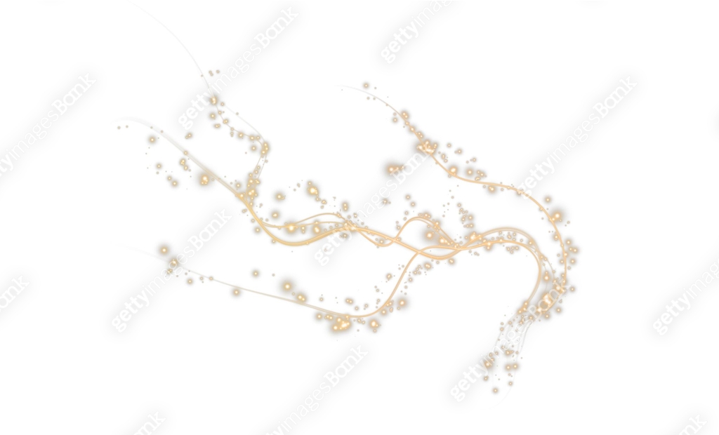 Festive gold stripe on white background. Yellow curl twirl for the ...