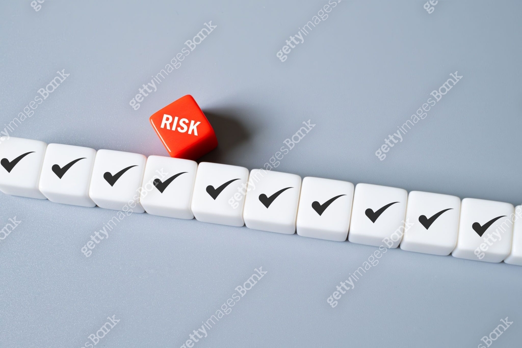close up at the red cube to identify red danger risk cube among other ...