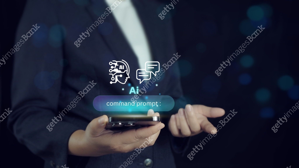 Digital chatbot, open command prompt to generate something, Artificial ...
