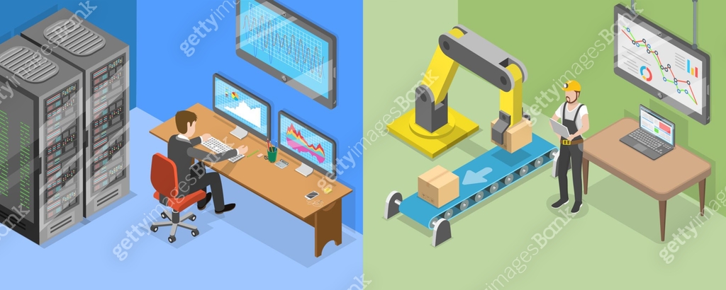 3D Isometric Flat Vector Illustration of Information Technology And ...