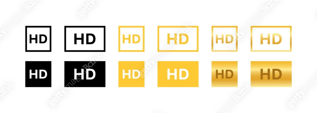 Icon Hd HD quality set icons. Flat and silhouette style. Vector icons. 이미지 ...
