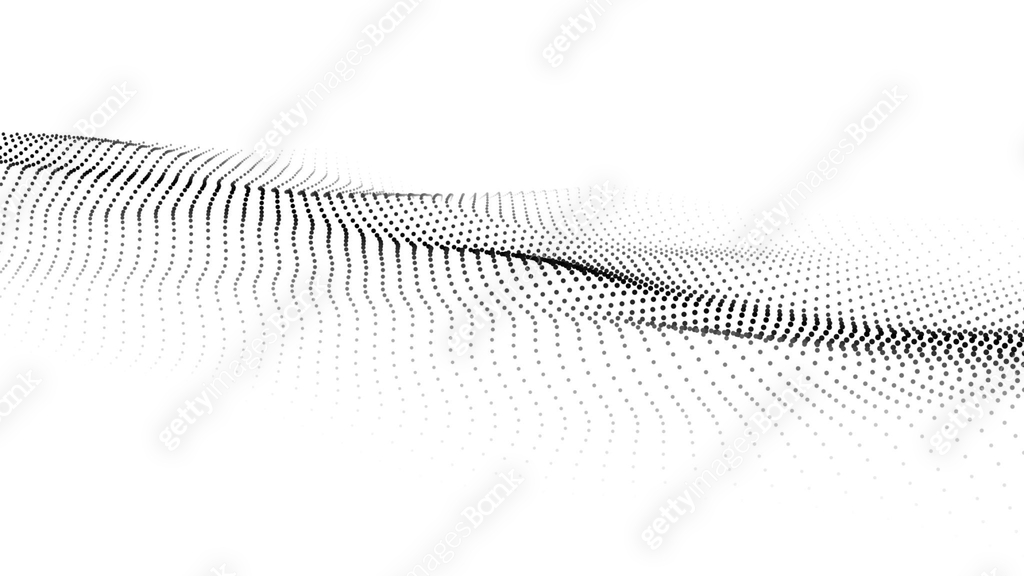 Wave of particles. Futuristic point wave. Vector illustration. Abstract ...