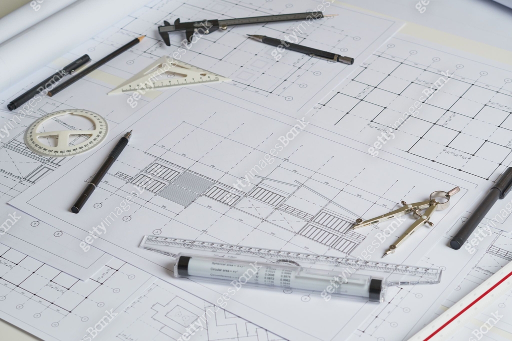Architect engineer contractor design working drawing sketch plan ...