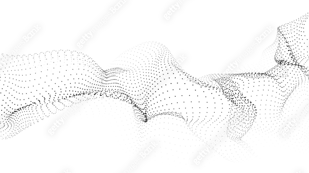 Wave of particles. Futuristic point wave. Vector illustration. Abstract ...