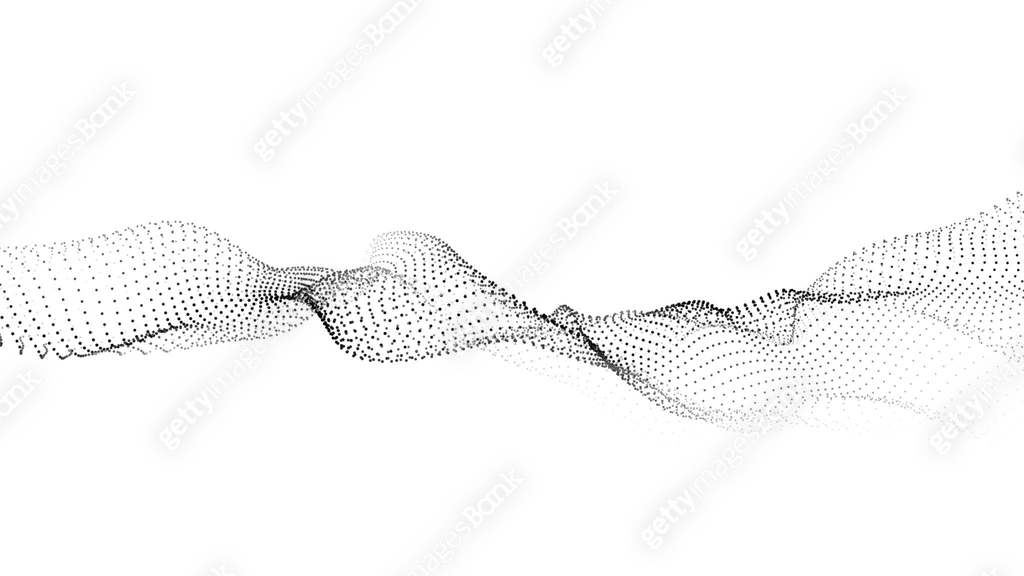 Wave of particles. Futuristic point wave. Vector illustration. Abstract ...