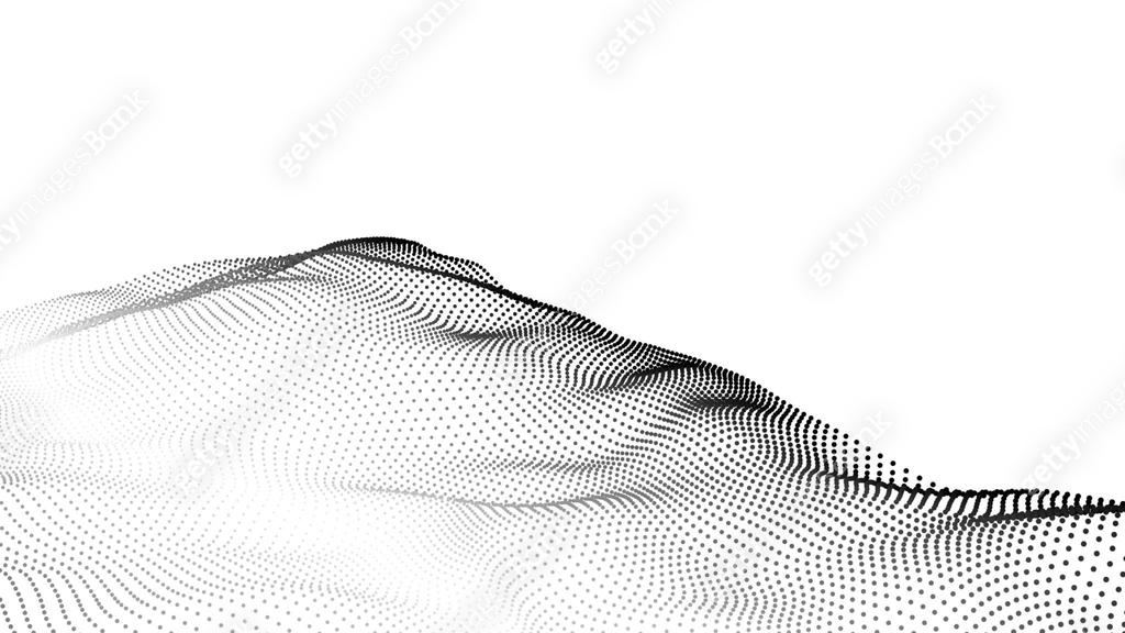 Wave of particles. Futuristic point wave. Vector illustration. Abstract ...