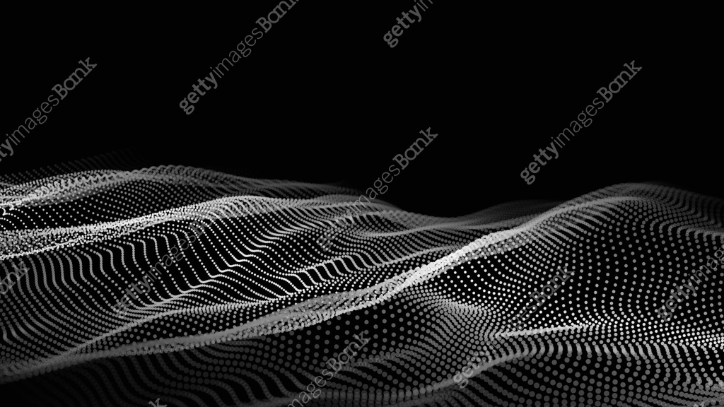 Wave of particles. Futuristic point wave. Vector illustration. Abstract ...