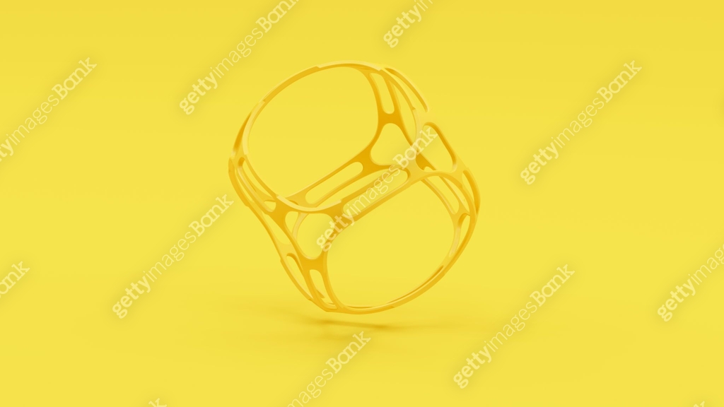 Yellow bionic shapes design elements futuristic geometric shape modern ...