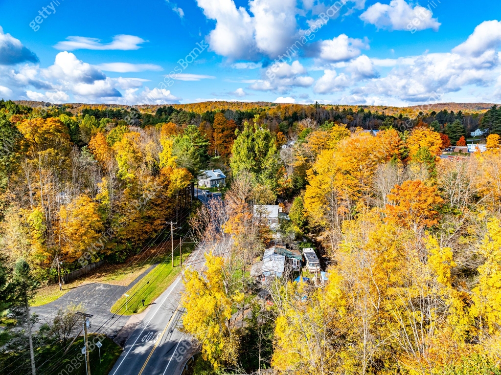 Highway Vermont Rte 64 VT-64 View in Williamstown, Vermont, USA 이미지 ...