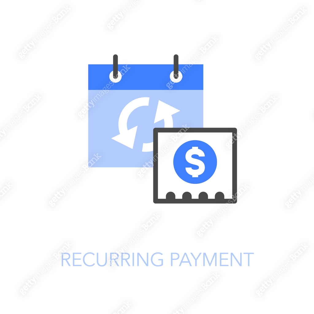Simple visualised recurring payment icon symbol 이미지 (2179946025) 일러스트 ...
