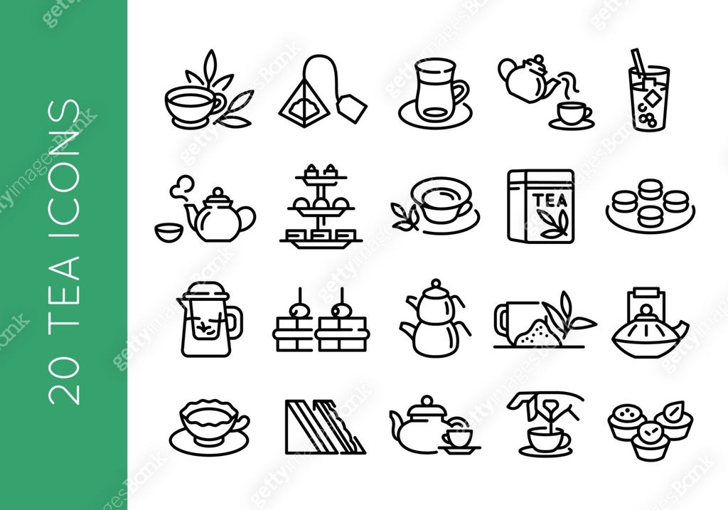 Tea Making Icon Tea Icons - Set of 20 Minimal Line Tea-Themed Icons 이미지 (2181660882 ...