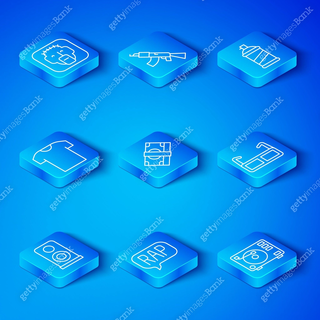 Set line Stereo speaker, Stacks paper money cash, Rap music, Glasses ...