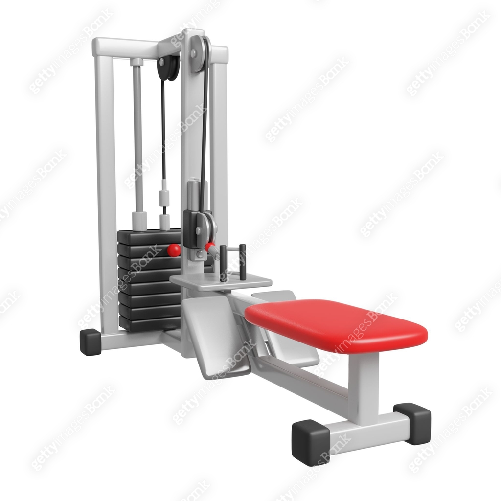 Lat pull machine or lat pulldown station 3D render icon 이미지 (2178566379 ...