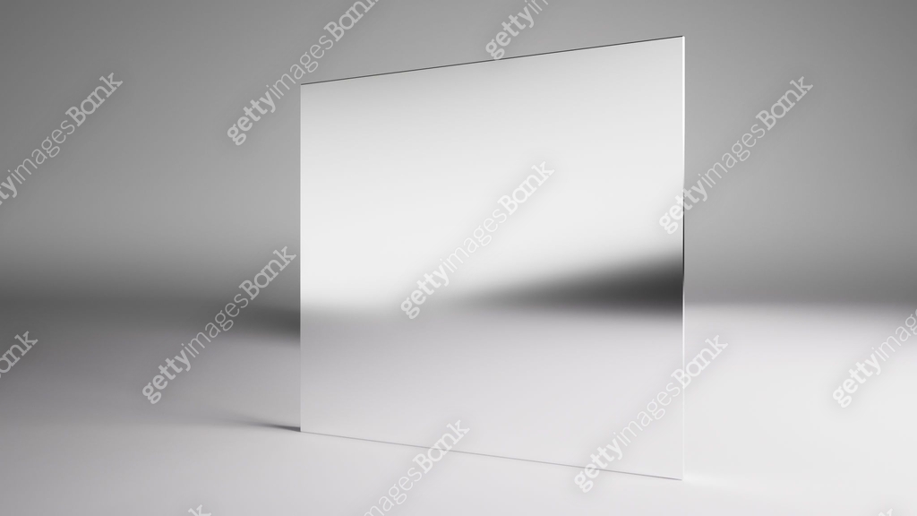 Mirror For Rendering 3d render. Silver mirrors, flat polished steel panels, chrome plated ...