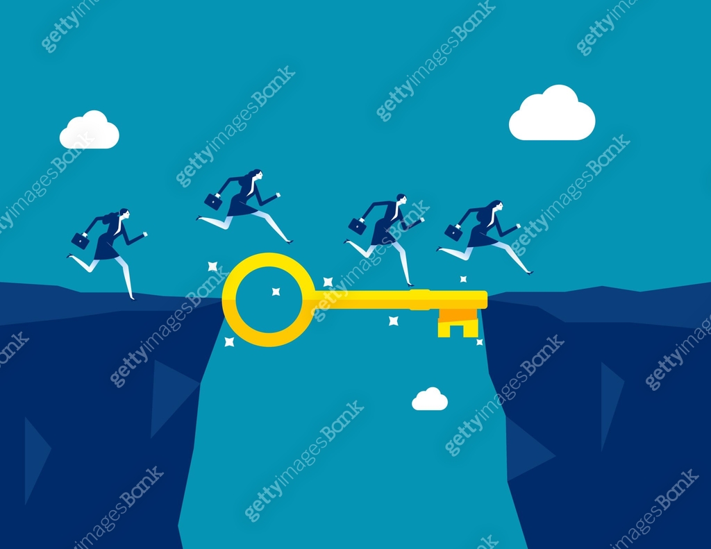 Key success, solution to solve problem and overcome obstacle, link or ...