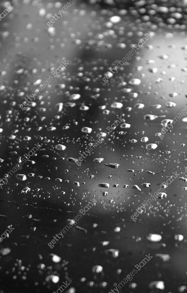 Pattern Of Straight Water Drops On Glossy Surface Grayscale Vertical ...