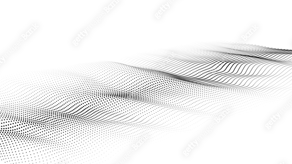 Wave of particles. Futuristic point wave. Vector illustration. Abstract ...