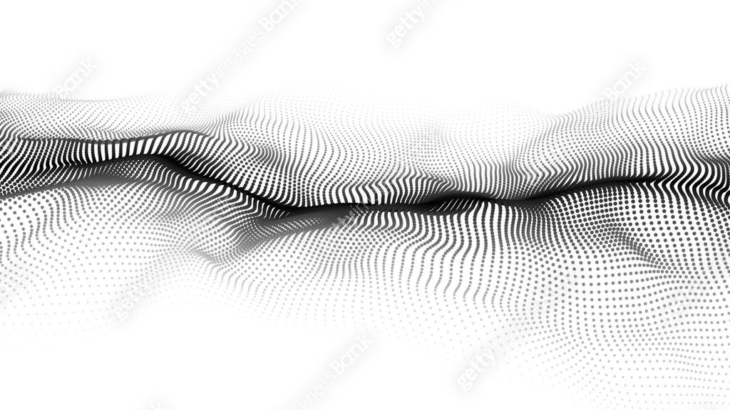 Wave of particles. Futuristic point wave. Vector illustration. Abstract ...