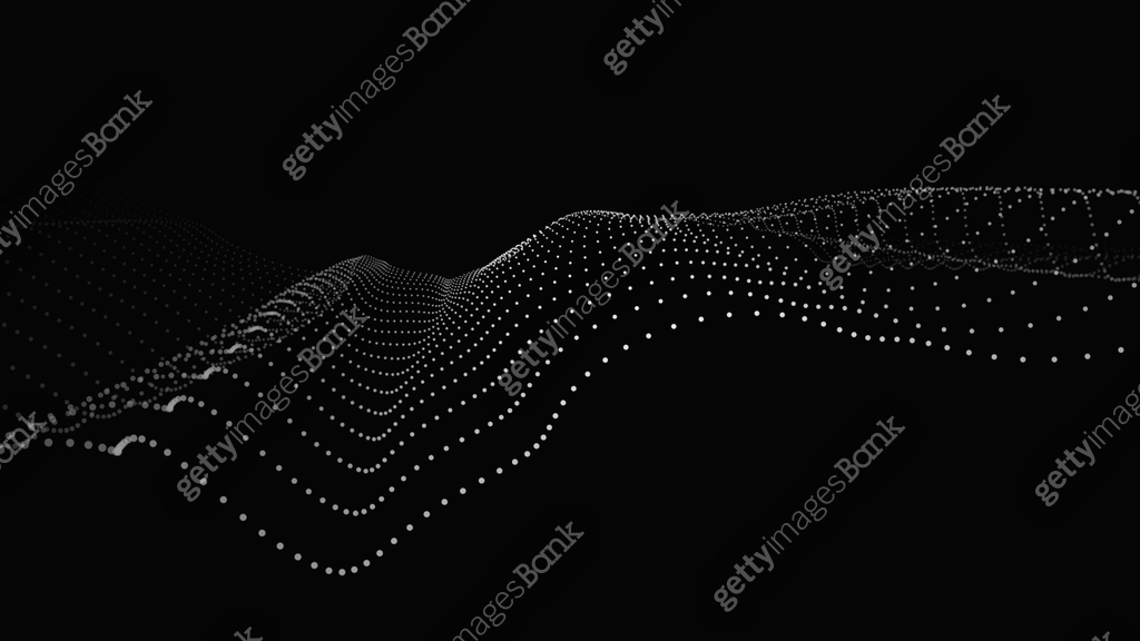 Wave of particles. Futuristic point wave. Vector illustration. Abstract ...