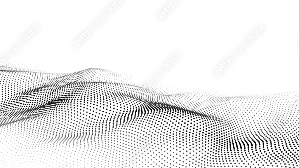 Wave of particles. Futuristic point wave. Vector illustration. Abstract ...