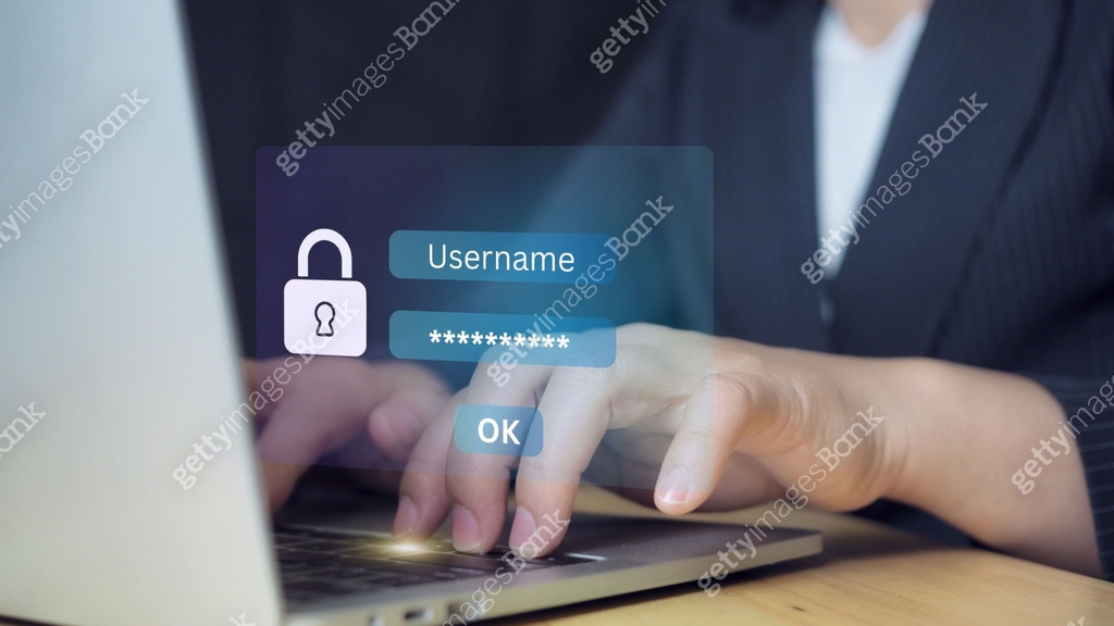 User authentication system with username and password, cybersecurity ...