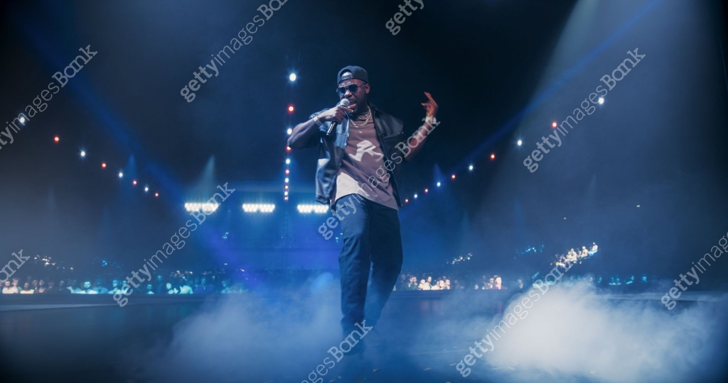 Cg Rapper Creative Rap Artist Performing a Hit Song on Stage with a Striking ...