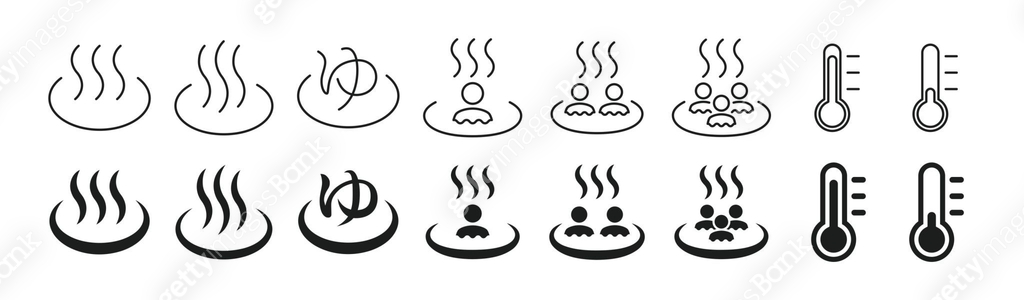 Icon set related to hot spring 이미지 (2186953992) 일러스트, 무료 일러스트 - 게티이미지뱅크