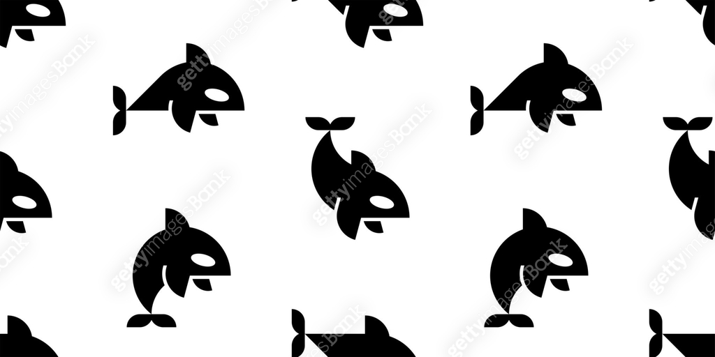 Seamless pattern with Orca 이미지 (2171656131) 일러스트, 무료 일러스트 - 게티이미지뱅크