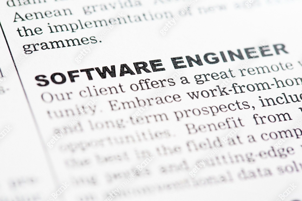 Job ad for a software engineer 이미지 (2182462163) - 게티이미지뱅크