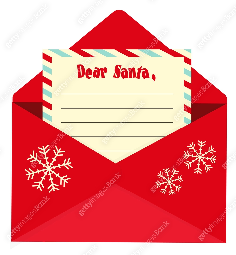 Dear Envelop Christmas and Holiday Santa Mail envelope with Dear Santa Letter 이미지 ...