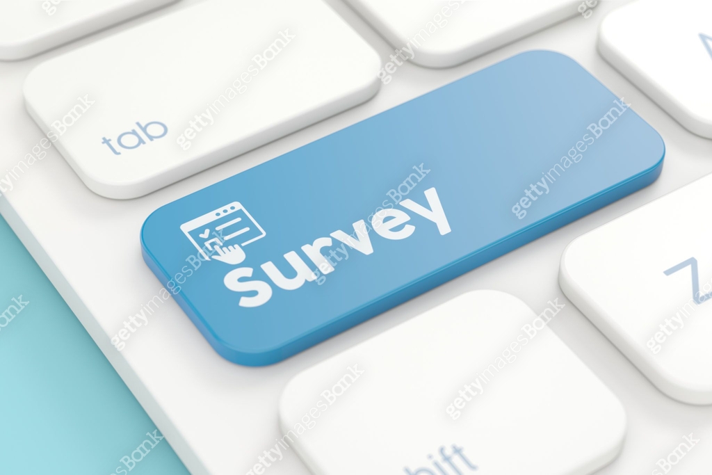 Survey Button on Modern White Computer Keyboard 이미지 (2184173048) 일러스트 ...