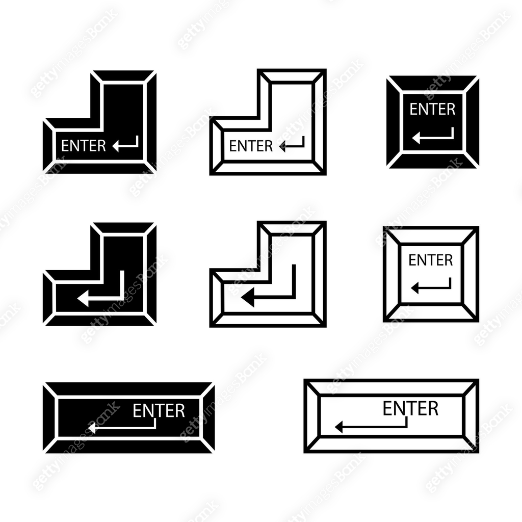 Set Of Enter Button Vector Design. 이미지 (2184378494) 일러스트, 무료 일러스트 - 게티이미지뱅크
