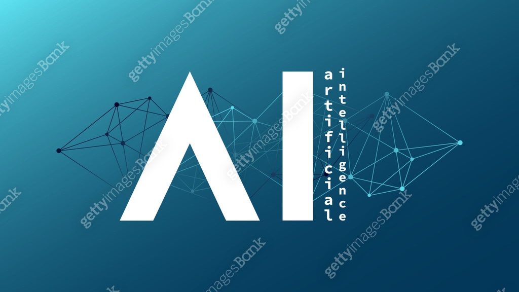 Ai Programming Triangle Pattern Artificial intelligence. Deep learning. Smart digital technology. AI ...